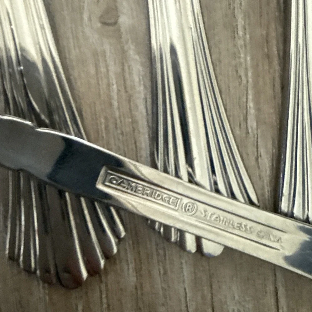 Set of 6 Cambridge Tracy Stainless Steel‎ Dinner Fork 7.5
